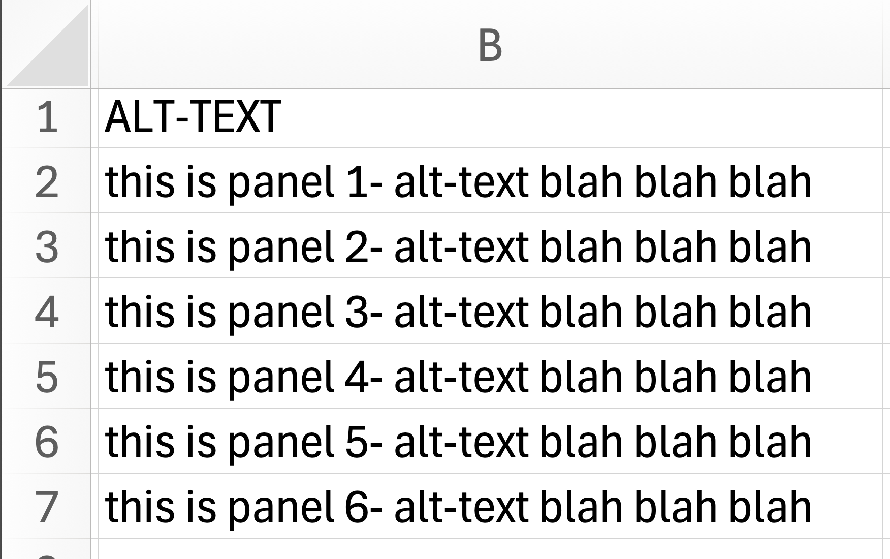 populate custom alt-text from CSV - 1 screenshot